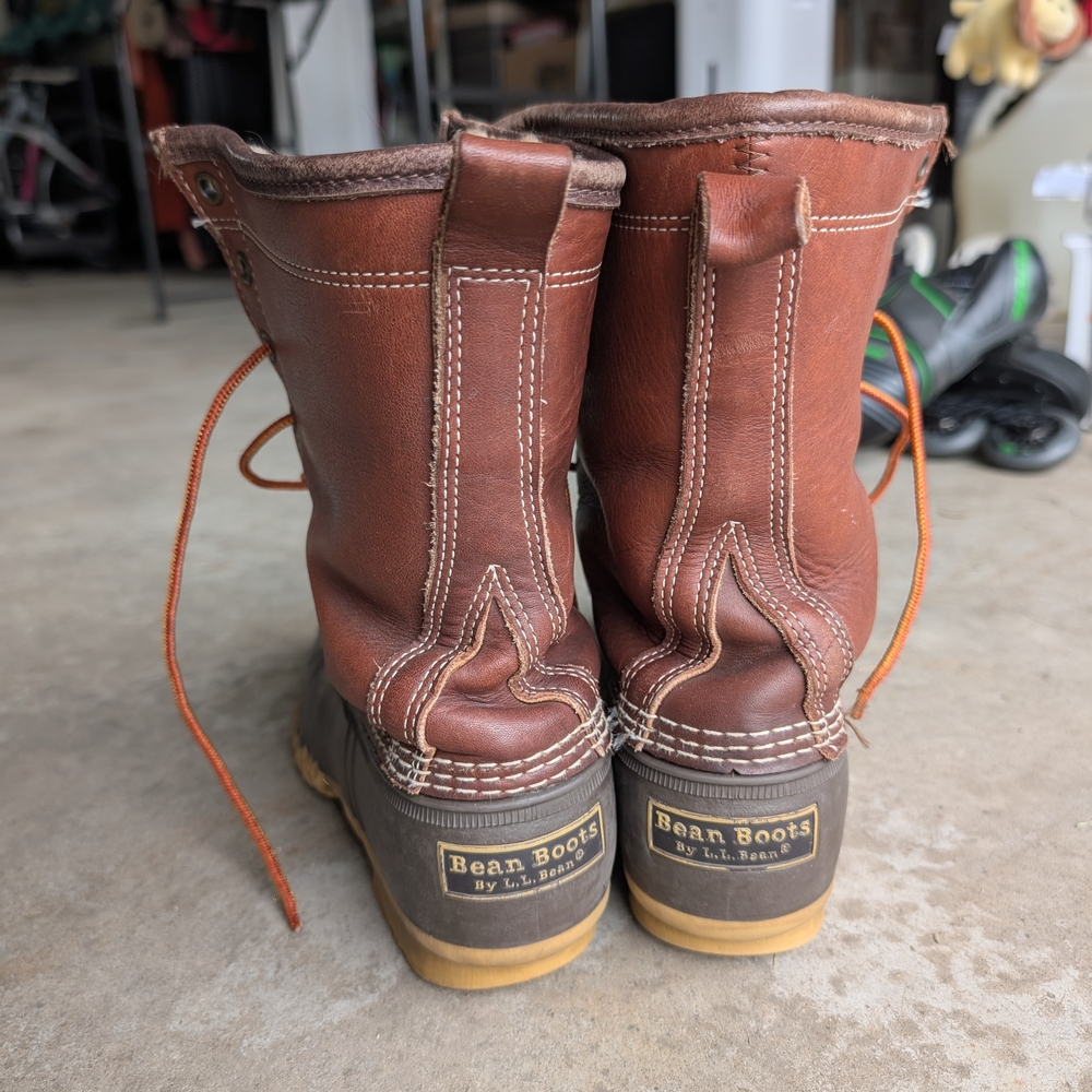 L.L. Bean Leather Boots with Tan Soles